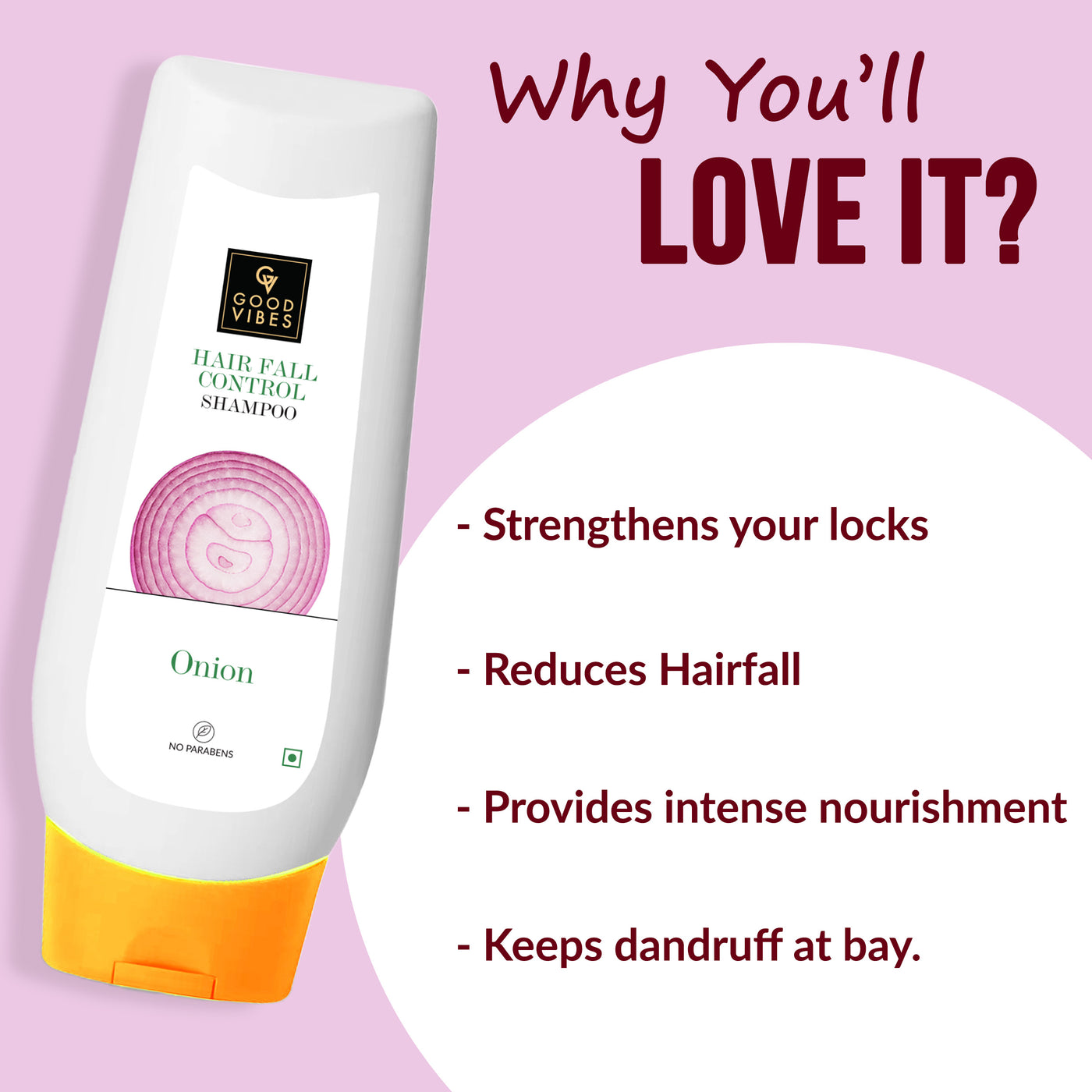 [DEAL] Onion Hairfall Control Shampoo With Keratin, Corn, Wheat Protein & Soy