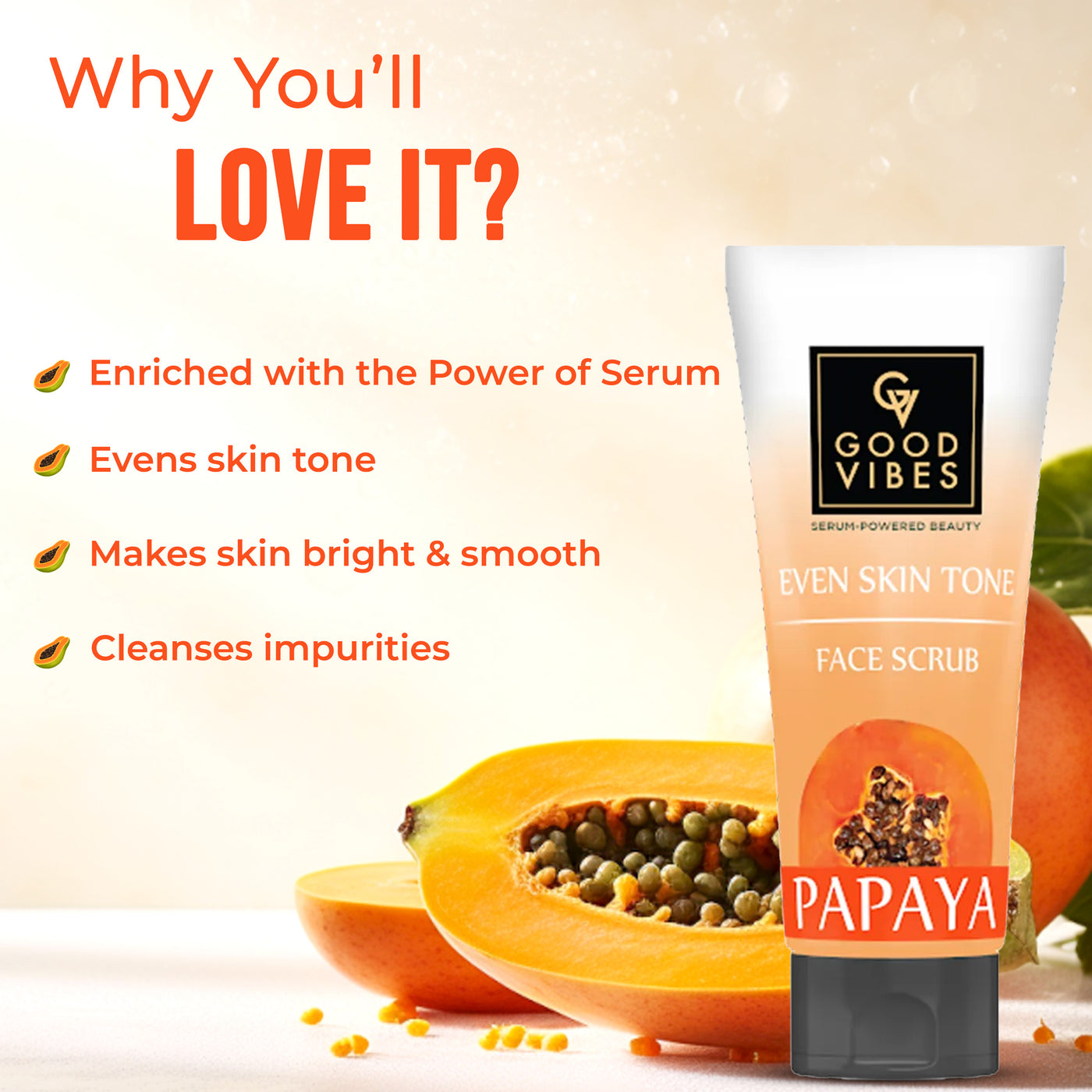 Even Skin Tone Papaya Face Scrub (80g)