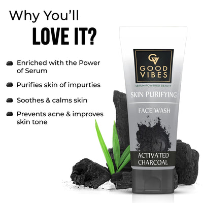 Skin Purifying Activated Charcoal Facewash (100ml)