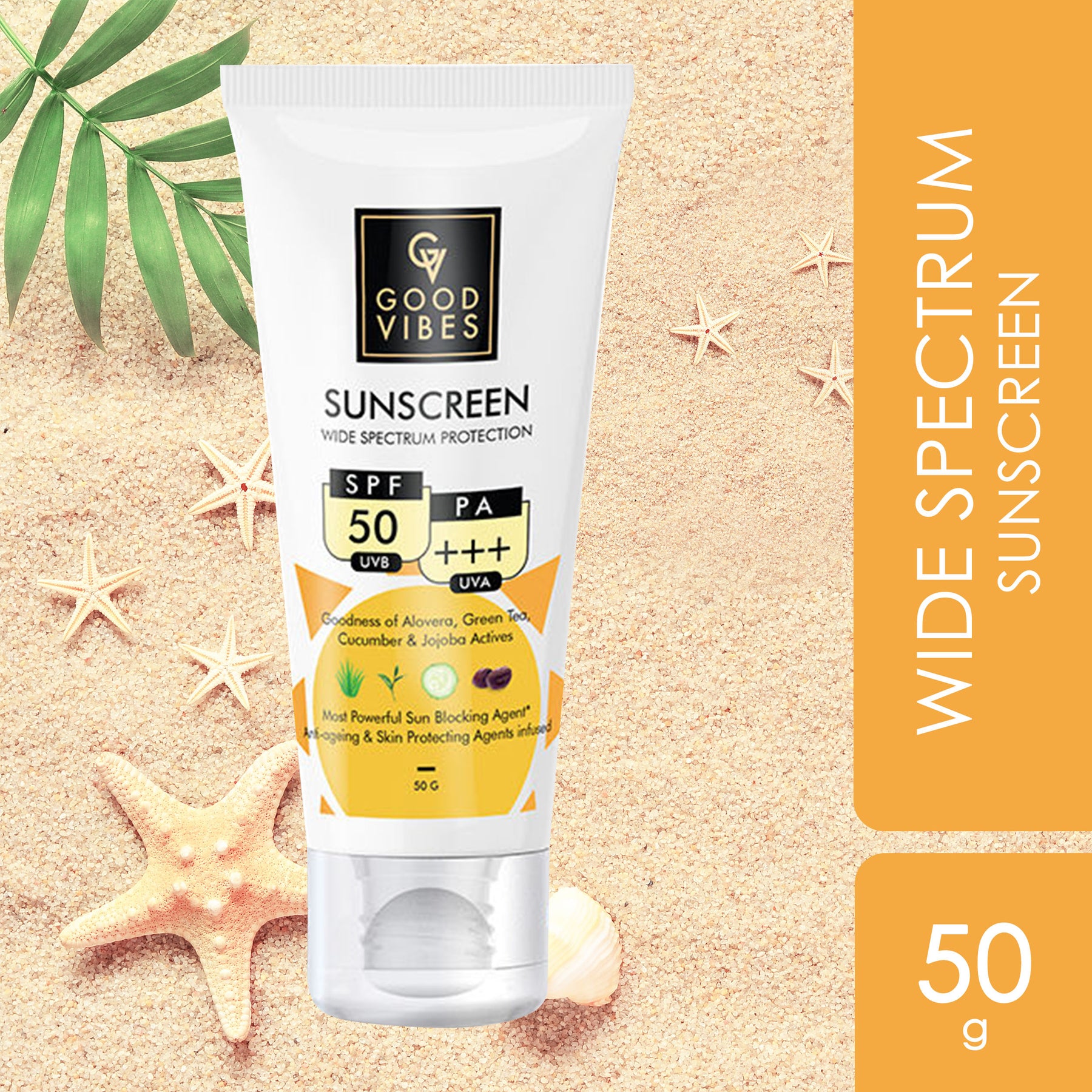 Wide Spectrum Protection Sunscreen with SPF 50 – Good Vibes